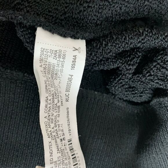 Zara Basic Black Crew Neck Sweatshirt/Sweater Unisex - Picture 11 of 11